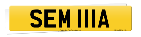 Registration number SEM 111A